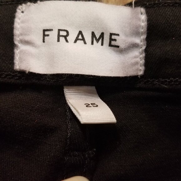 NWOT Frame for Anthropologie Le kinny Jean in Black Size: 25 - Picture 9 of 16